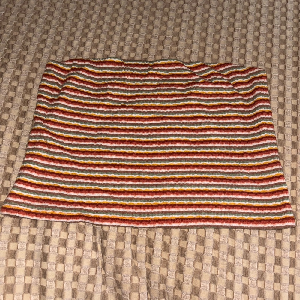 Wild Fable Multicolor Striped Strapless Crop Top